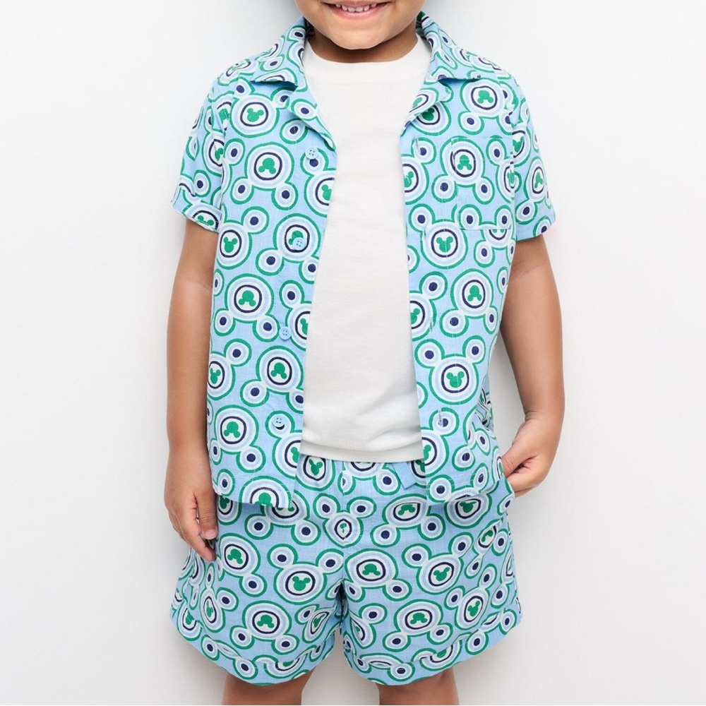 Hanna Andersson Mickey Mouse Poplin 2-Piece Set 2T